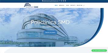 Diseño de la página web de la Policlínica SMD